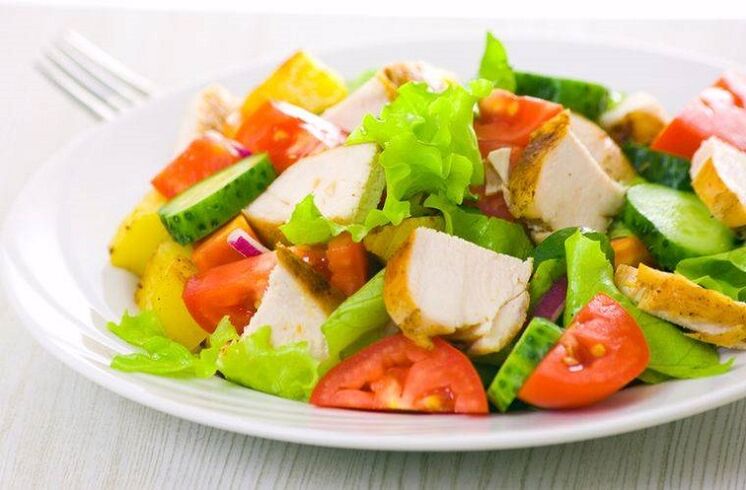 salata od povrća za piletinu za mršavljenje